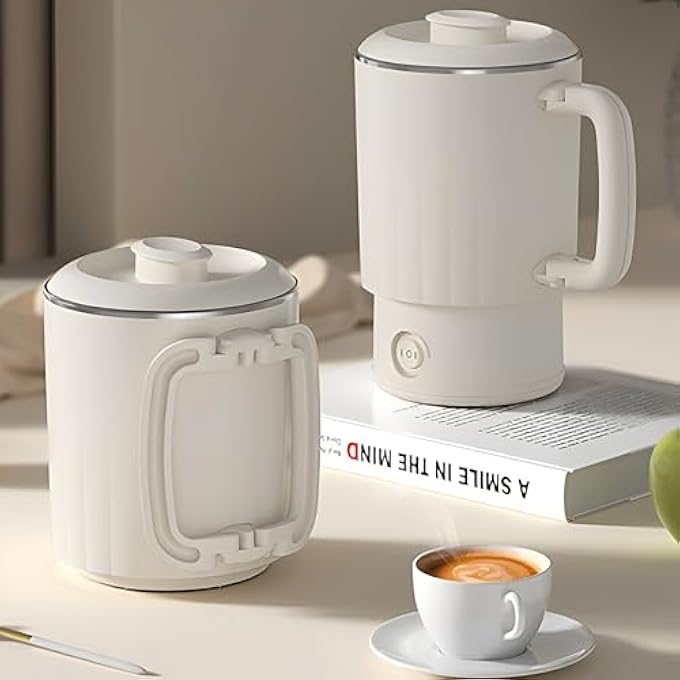 Beauenty Electric Kettle600W Portable Collapsible Tea Kettle Travel800Ml Foldable Electric Kettle With Temperature Control304 Stainless Steel Kettle With Detachable Base For CampingTravelAnd Offi - Image 2