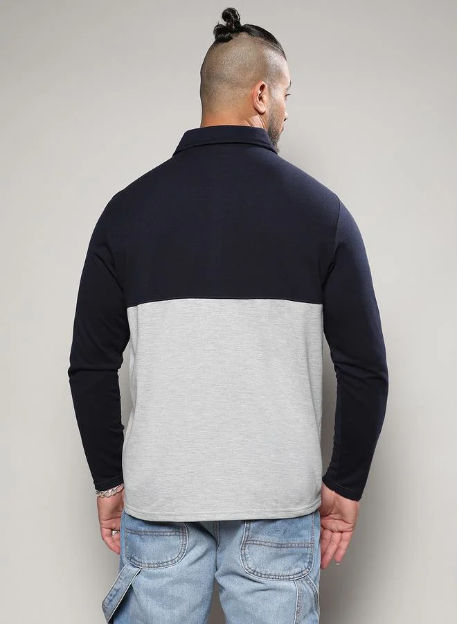 Instafab Plus Plus Colorblock Regular Fit Casual Shirt by Styli