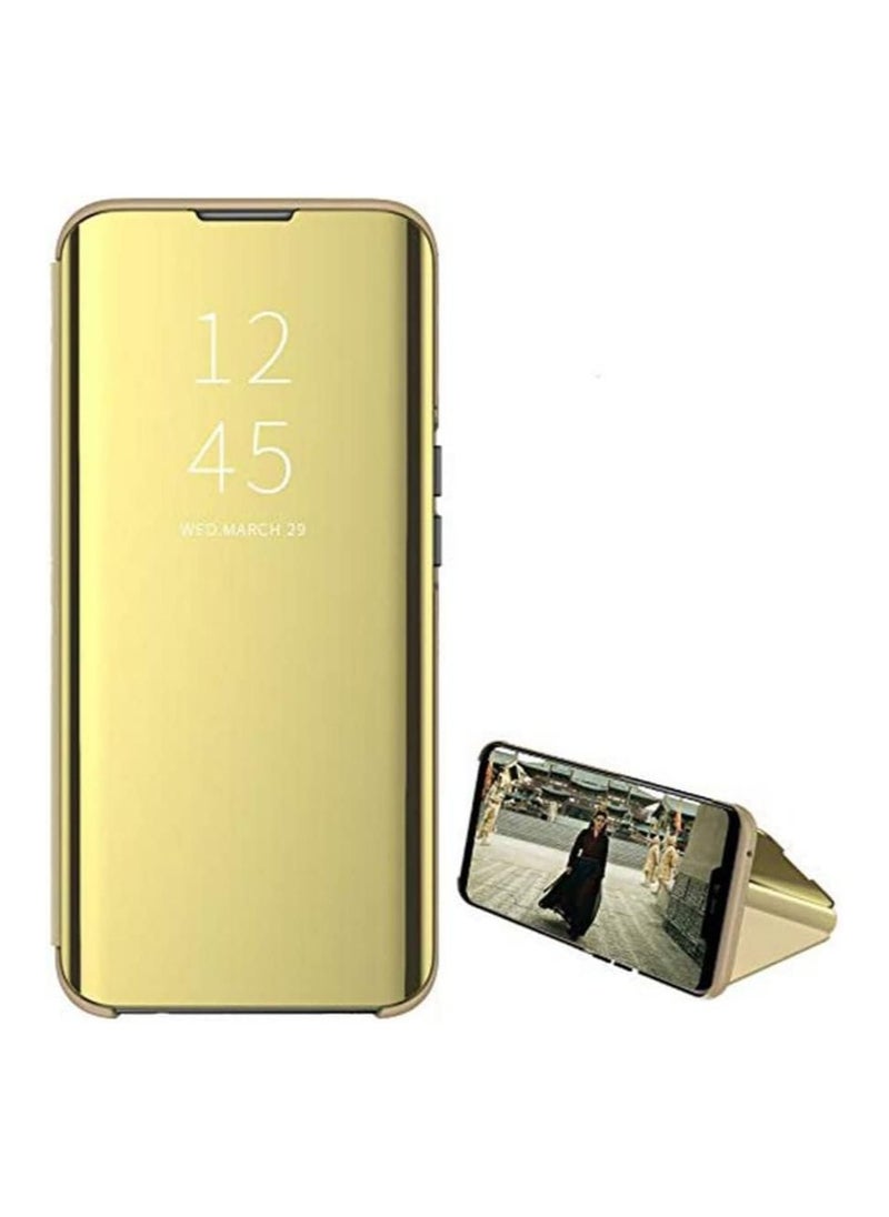 Generic - For Samsung Galaxy M51 Clear View Flip Case , Without Sensor , Stand Watching Position , Mirror Full Protection Cover Compatible With Samsung Galaxy M51 (6.7') (Gold) - Image 1