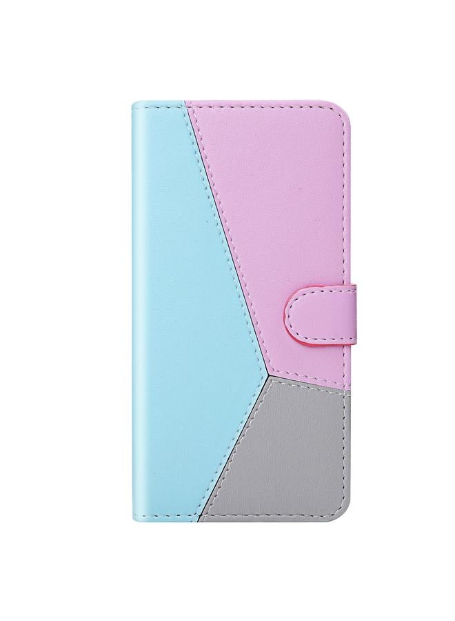 S-TOP Case For Samsung Galaxy A34 5G Tricolor Stitching Horizontal Flip Leather Phone Case - Image 2