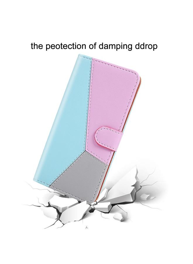 S-TOP Case For Samsung Galaxy A34 5G Tricolor Stitching Horizontal Flip Leather Phone Case - Image 5