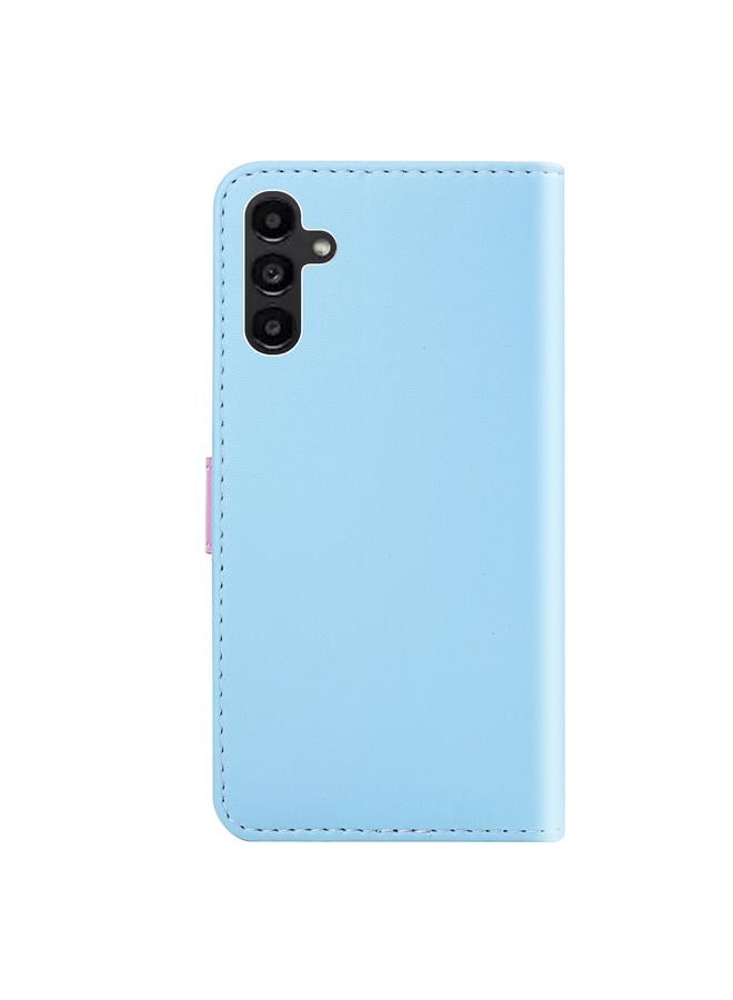 S-TOP Case For Samsung Galaxy A34 5G Tricolor Stitching Horizontal Flip Leather Phone Case - Image 3