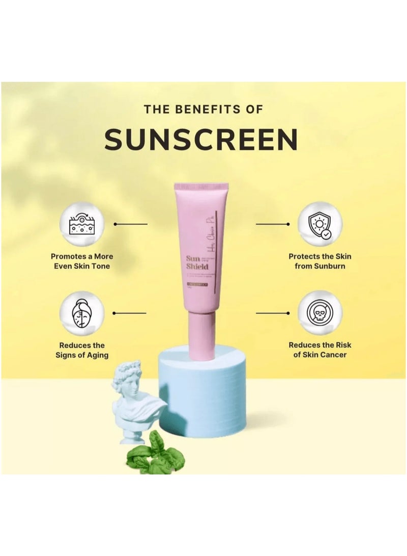 Her Choice Ph Sun Shield Daily UV Protection Cream with Lightweight Formula – Provides reliable broad-spectrum protection while helping maintain skin moisture. The gentle, easy-to-apply formula spreads evenly and leaves skin feeling fresh, soft, and protected from environmental stressors. - Image 3