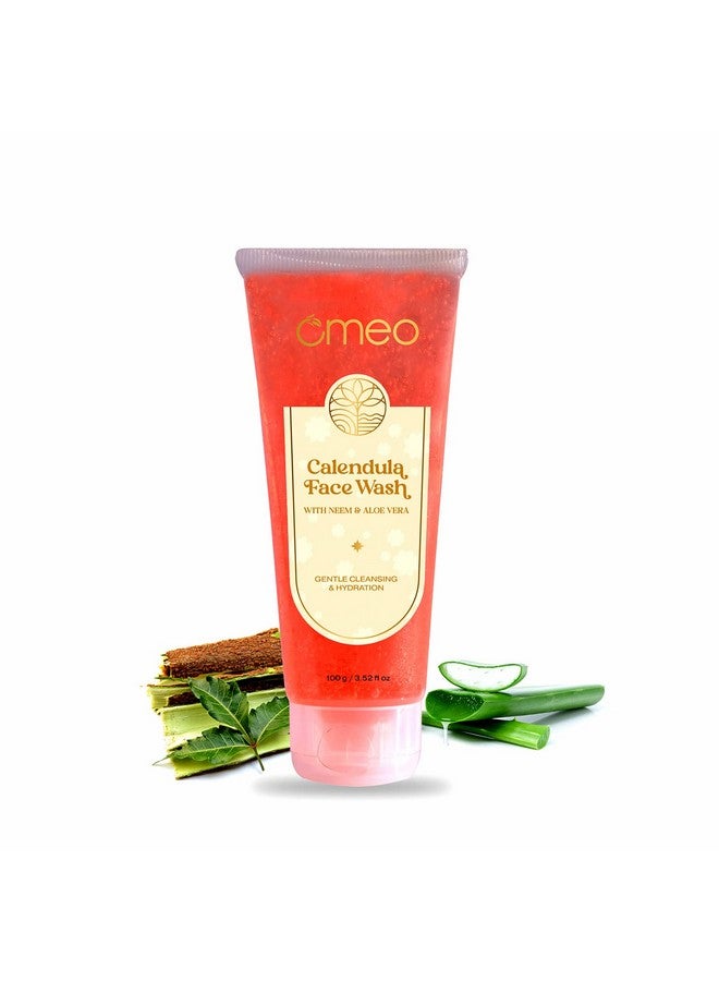 Omeo Calendula Face Wash - 100gm with Natural Extracts of Calendula, Aloe Vera & Neem for Oily Skin, Anti Acne and Daily Gentle Wash for Men & Women - Image 1