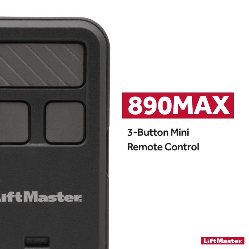 LiftMaster 890MAX Security+ 3-Button Mini Remote Garage Door Opener Control - Include 3-Volt Battery - Image 2