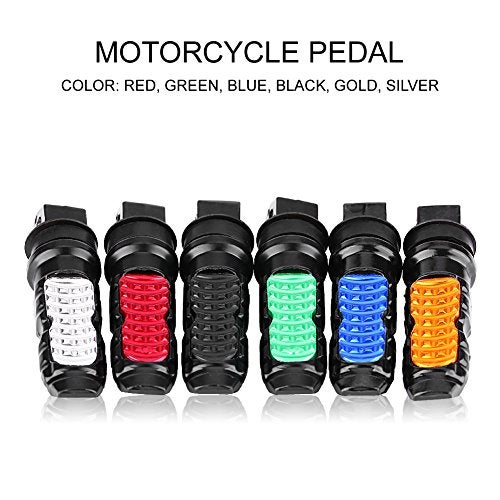 Ymiko Motorcycle Foot Pegs Pedals with 8mm Hole Universal Motorcycle Passenger Rear Foot Pedals 1 Pair(red) - Image 3