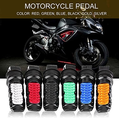 Ymiko Motorcycle Foot Pegs Pedals with 8mm Hole Universal Motorcycle Passenger Rear Foot Pedals 1 Pair(red) - Image 2