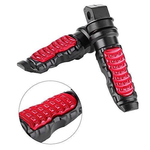 Ymiko Motorcycle Foot Pegs Pedals with 8mm Hole Universal Motorcycle Passenger Rear Foot Pedals 1 Pair(red) - Image 5