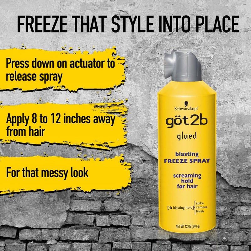 GOT 2B Glued Blasting Freeze Hairspray, 12 oz, Pack of 2 - Image 2