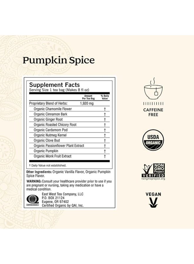 Yogi Pumpkin Spice, Caffine Free Herbal Supplement - 16 Tea Bags, 32g - Image 2