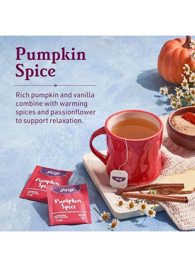 Yogi Pumpkin Spice, Caffine Free Herbal Supplement - 16 Tea Bags, 32g - Image 3