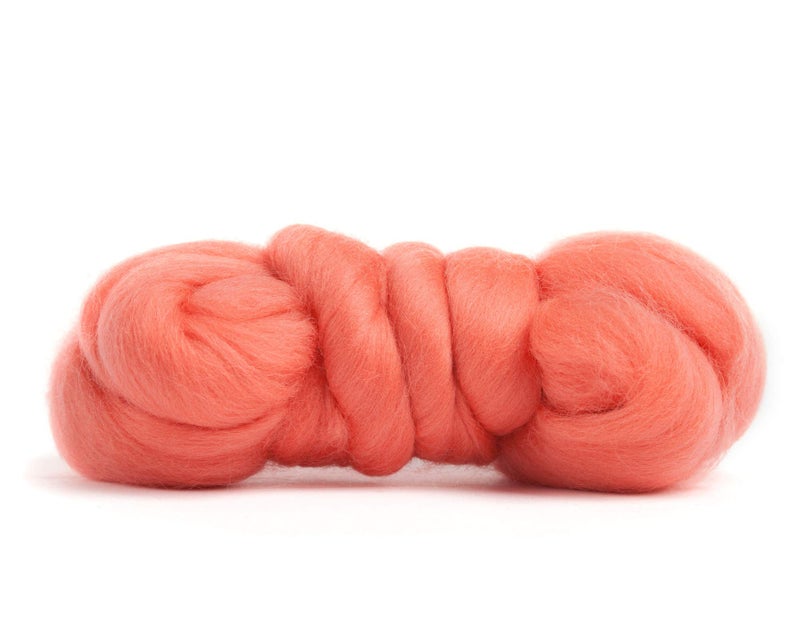 Desert Breeze Distributing 100% Natural Merino Wool Roving - Premium Combed Top Merino Roving Wool - Tapestry, Spinning, Wet Felting & Needle Felting Supplies - 21.5 Micron - 1 oz, Color Begonia - Image 2