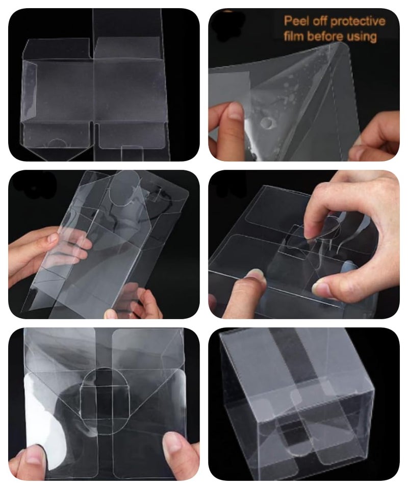 KUPOO 50pcs Clear Favor Boxes, 2.76 x 2.76 x 2.76 inches Plastic Small Gift Boxes Transparent Cube Treat Boxes for Wedding,Party (2.76 x 2.76 x 2.76 Inch) - Image 4