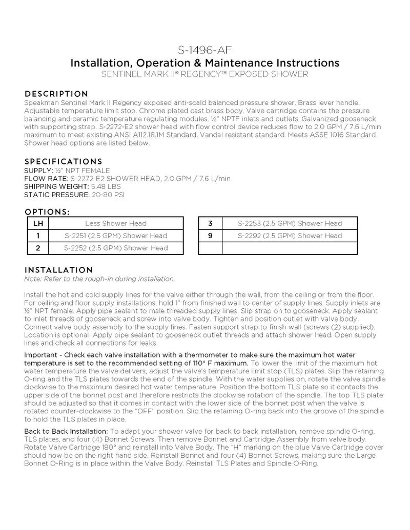 Speakman S-1496-AF Sentinel Mark II Shower Valve Combination with Cross Handle Indoor/Outdoor Shower Hardware Pressure Balance Exposed Shower Valve, Rough Chrome, 24.00"L x 5.13"W x 5.44"H - Image 5