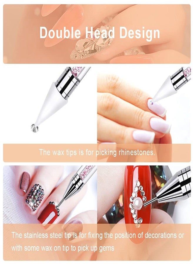Jubilant 2 Pack Rhinestone Picker, Diamond Painting Dotting Pen Dual-end Rhinestones Pickup Tool for Nail Gems Stones Crystals DIY Nail Art Crafts with 2 Extra Tips and 1X Tweezer - Image 3