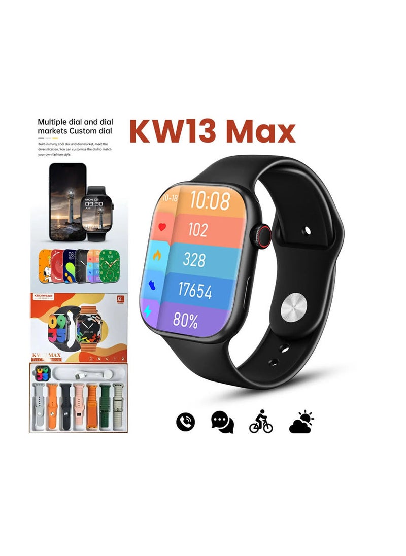 KEQIWEAR KW13 Max Smart Watch With 7 Straps  - Image 1