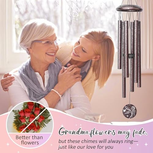 Synhonty Gifts for Grandma 25Wind Chimes Grandma Birthday Gifts for Grandmother from Granddaughter Grandson Grandkids Mothers Day Thanksgiving Christmas Day Gift Ideas for Love Rreminder - Image 3