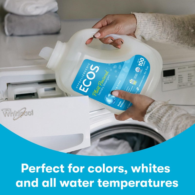 ECOS Laundry Detergent Liquid, 100 Loads - Dermatologist Tested Laundry Soap - Hypoallergenic, EPA Safer Choice Certified, Plant-Powered - Magnolia Lily, 50 Fl Oz (Pack of 2) - Image 3