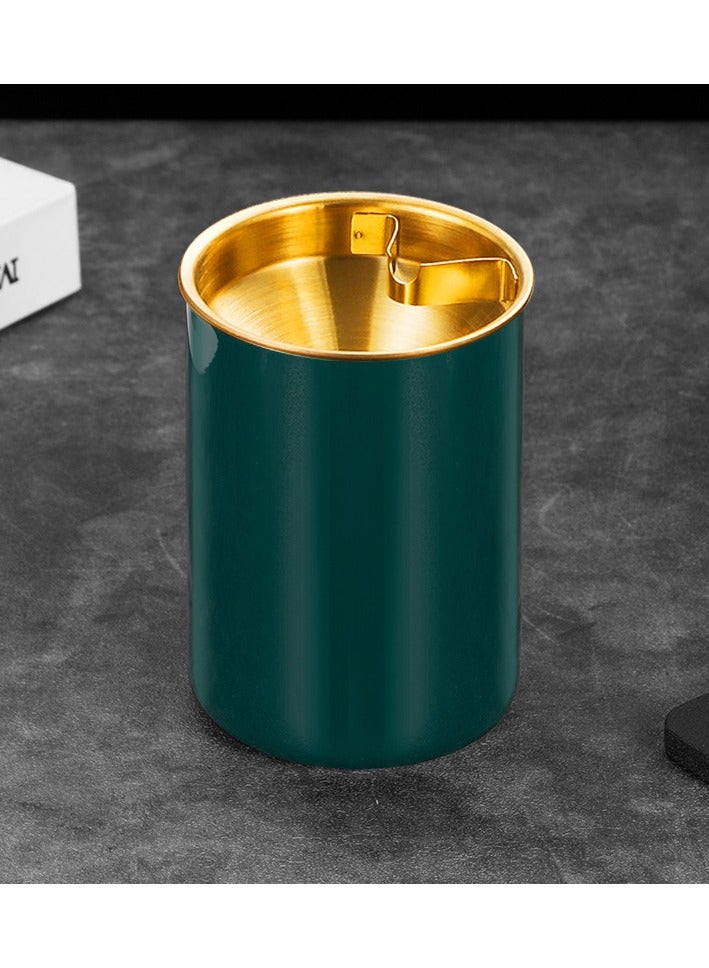 EBMINI New Stainless Steel Thick Ashtray With Lid  - Image 1