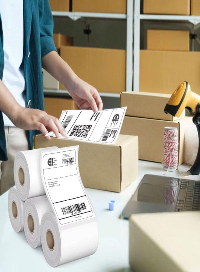 COI 70gsm Thermal Label Printer Paper | Ideal for Shipping, Parcel, Barcode, and Address Labels - 400 Labels per Roll (4" x 6" Pack of 4) - Image 5
