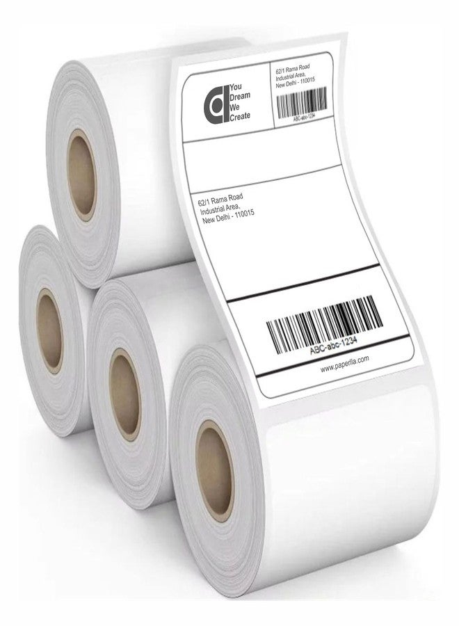 COI 70gsm Thermal Label Printer Paper | Ideal for Shipping, Parcel, Barcode, and Address Labels - 400 Labels per Roll (4" x 6" Pack of 4) - Image 1