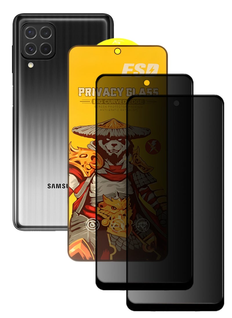 ESD 2 Pieces Tempered Dustproof Privacy Glass Screen Protector Compatible For Samsung Galaxy M62 - Image 1