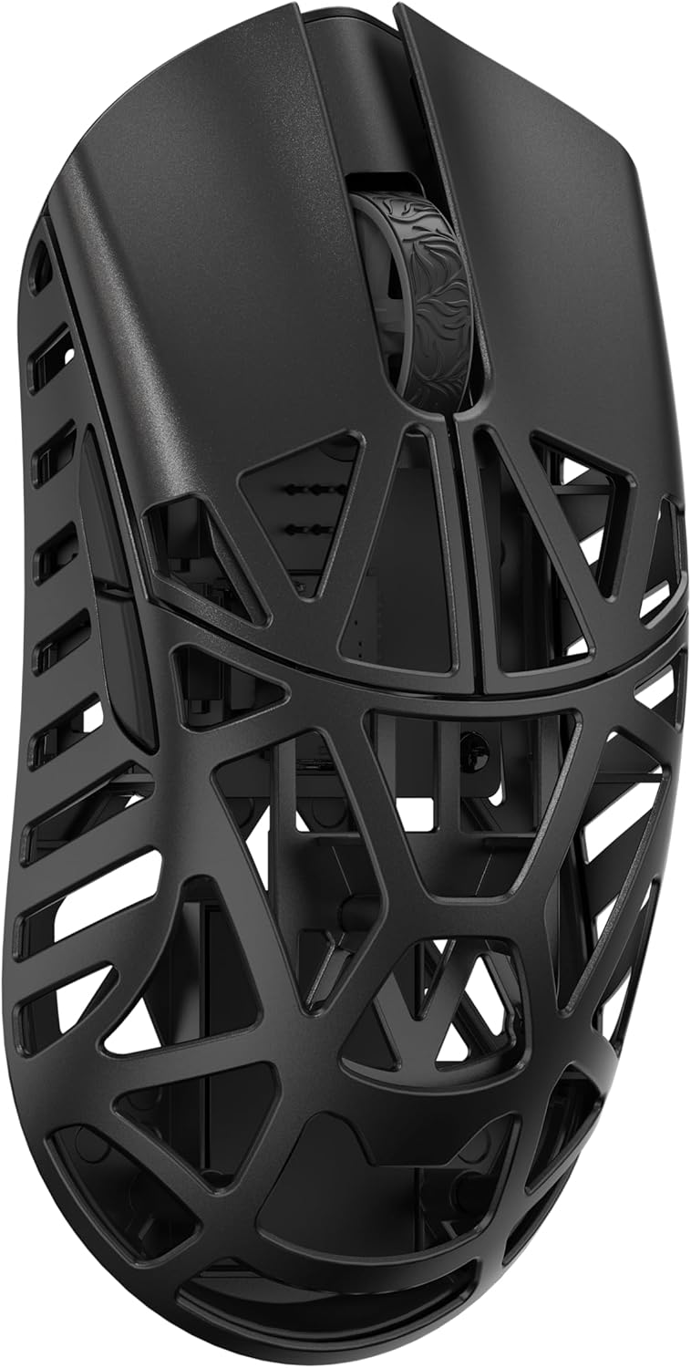 Beast X Mini Pro Ultra-Light 34g ماوس الألعاب المغنيسيوم ، PAW3950 مستشعر HS ، معدل استطلاع 8K ، 30000 DPI ، OM & TTC المفاتيح ، لوحات جانبية قابلة للتخصيص.  (أسود (OM مفتاح الشقوق الجانبية)) - Image 1