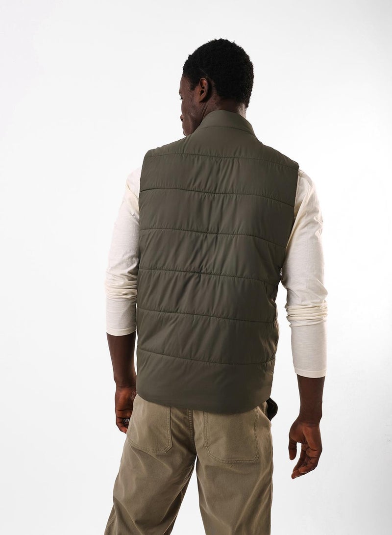 Dennis Lingo Men's Olive 100% Polyester Gilet Regular Fit Jacket - Image 3