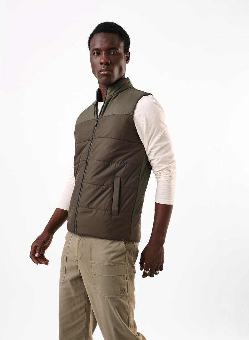 Dennis Lingo Men's Olive 100% Polyester Gilet Regular Fit Jacket - Image 2