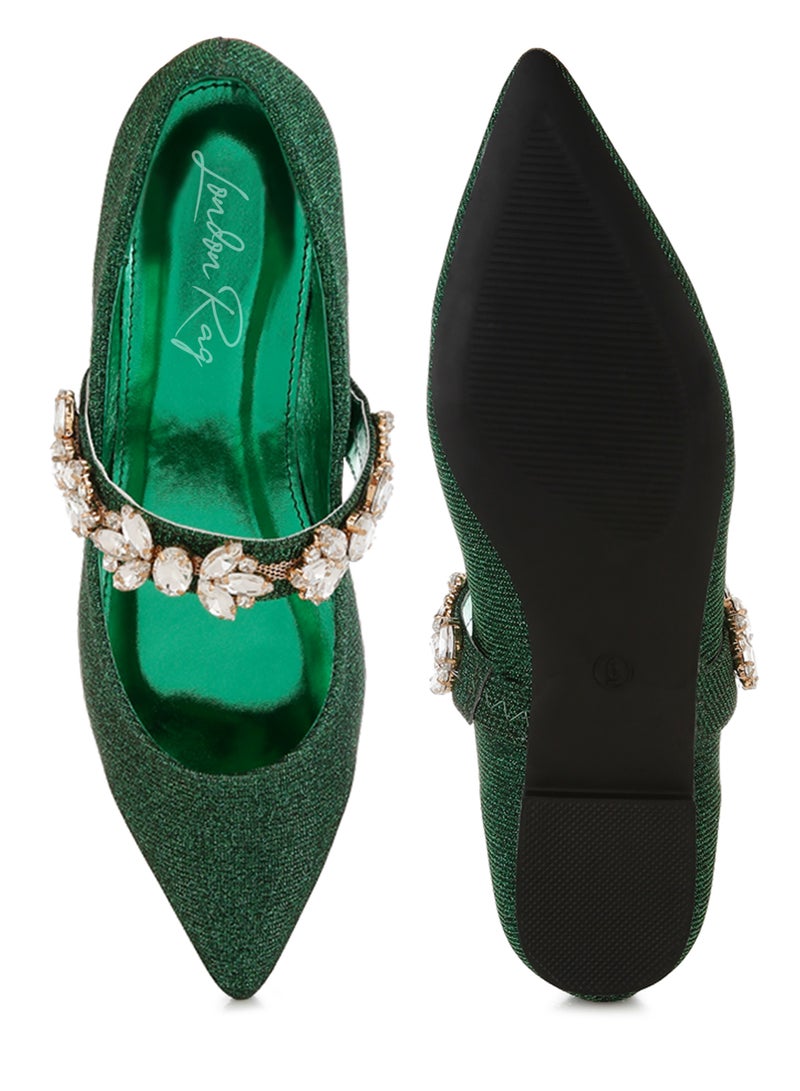 لندن راج بروش ماسي لامع لراقصات الباليه باللون الأخضر - Image 4