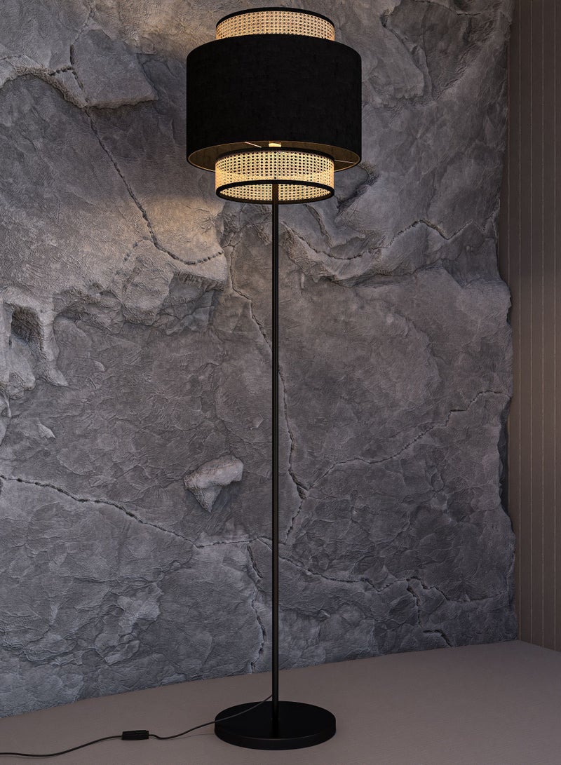 يوكاندل ابجورة ليد أرضية طويلة معدن وخشب - Image 1