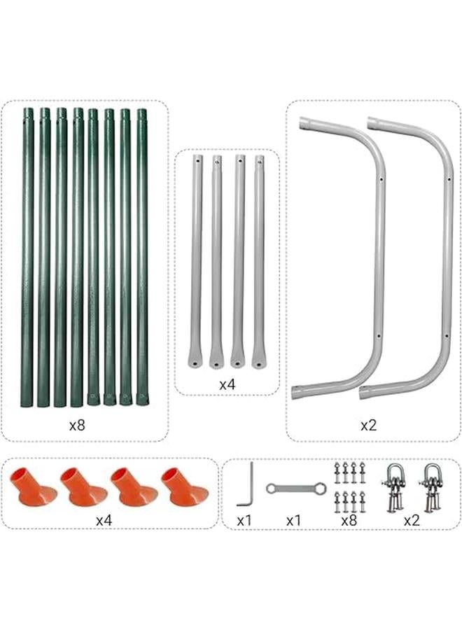 Funz Foldable Baby Swing Frame Heavy Duty Swing Stand For Kids Baby Swing For Indoor Outdoor Play Fits For Most Toddlers Swings Easy To Assemble Green Silver  - Image 2