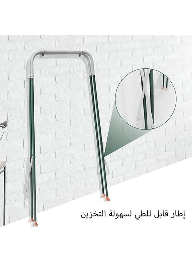Funz Foldable Baby Swing Frame Heavy Duty Swing Stand For Kids Baby Swing For Indoor Outdoor Play Fits For Most Toddlers Swings Easy To Assemble Green Silver  - Image 3