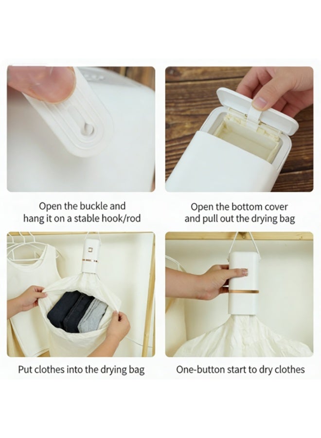 سيسلي مجفف ملابس محمول، مجفف ملابس كهربائي صغير بدوران هواء ساخن 360° للتجفيف السريع، مناسب للسفر والاستخدام المنزلي - Image 4
