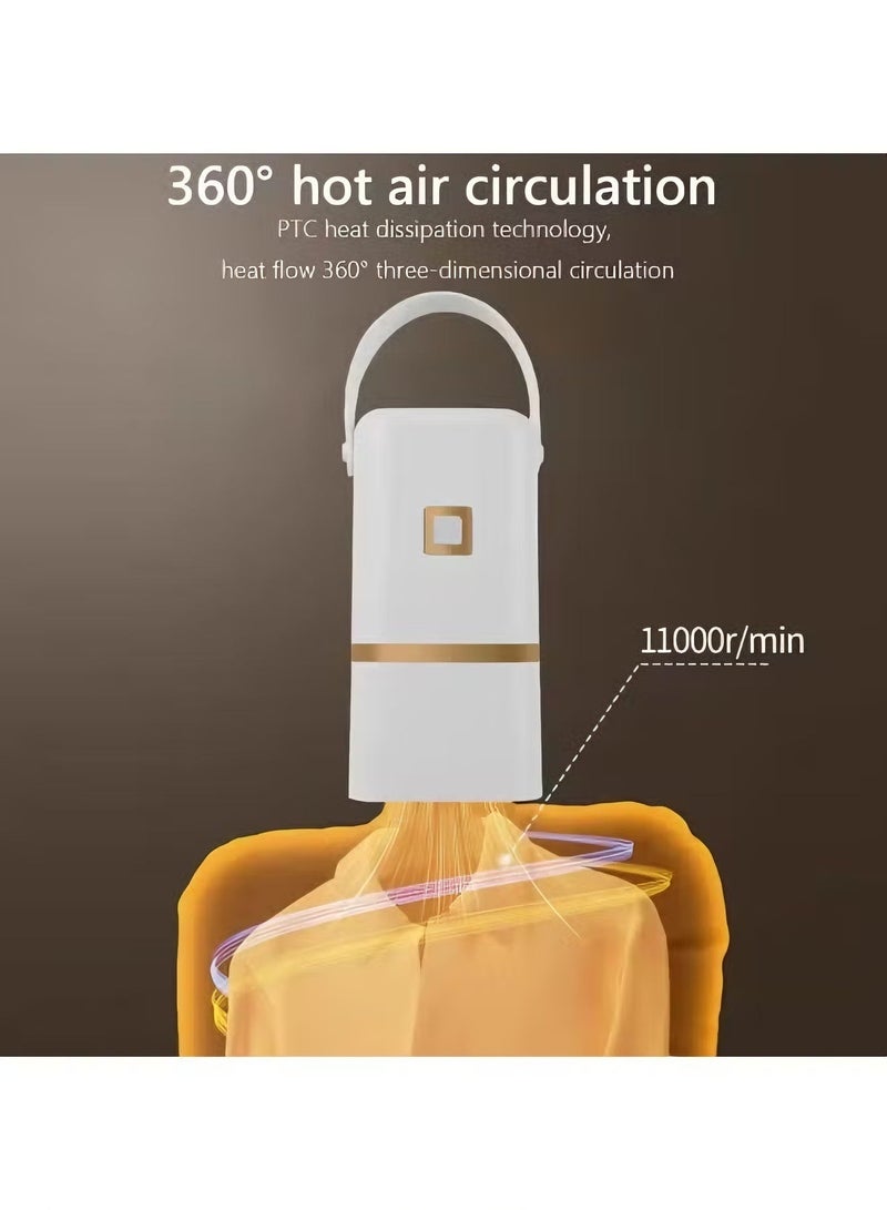 Sisily Portable Clothes Dryer, Mini Electric Garment Dryer with 360° Hot Air Circulation, Fast Drying Machine for Travel and Home Use - Image 3