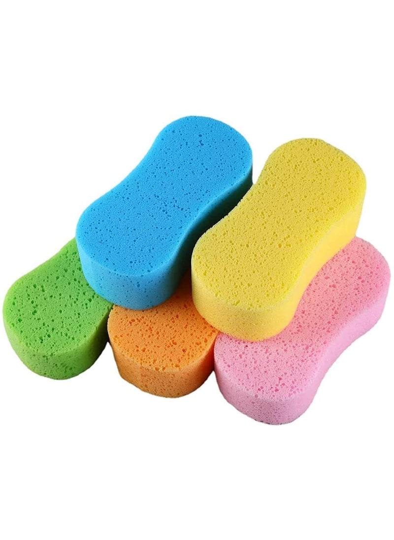 BAISENJIE Car Wash Sponge 3 Pack Extra Thick Large Colorful Cleaning Sponge MultiPurpose for Bathroom Kitchen Bike Boat Random 3Color Mix 