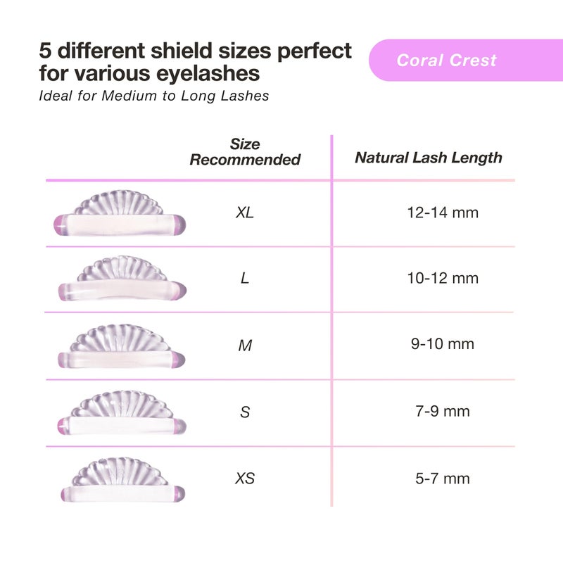 Curacoro Lash Lift Shields, 10 Pcs/5 Sizes Lash Lift Rods, Lash Lift Pads for Eyelash Curling and Lifting, Reusable Silicone Lash Rods For Eyelash Perm Lamination - Image 5