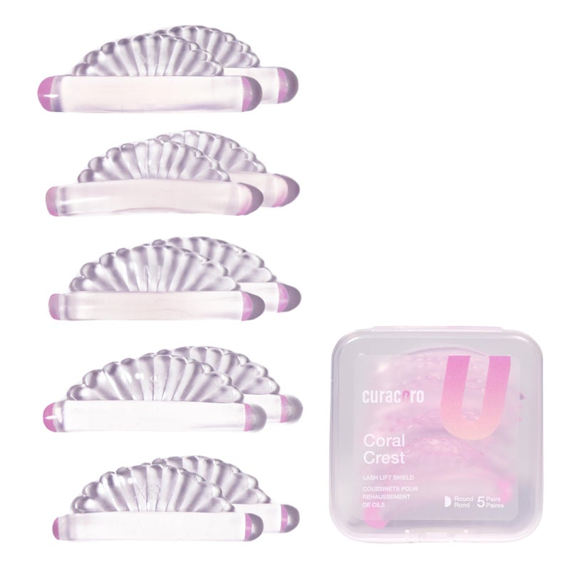 Curacoro Lash Lift Shields, 10 Pcs/5 Sizes Lash Lift Rods, Lash Lift Pads for Eyelash Curling and Lifting, Reusable Silicone Lash Rods For Eyelash Perm Lamination - Image 1