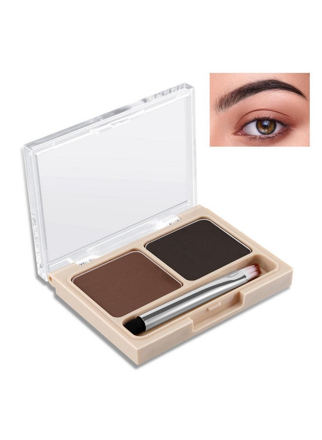 Boobeen 2Color Eyebrow Palette Brow Powder Makeup For Sculpting And Defining Brow Eye Contour Kit With Brush Applicator - Image 1