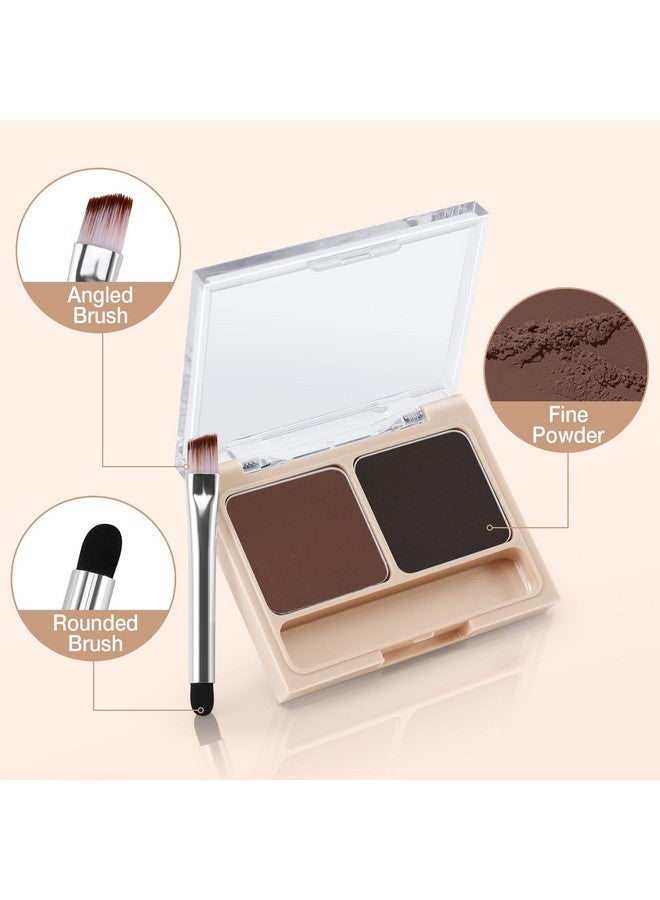 Boobeen 2Color Eyebrow Palette Brow Powder Makeup For Sculpting And Defining Brow Eye Contour Kit With Brush Applicator - Image 3