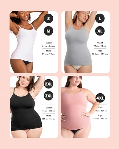 SHAPERMINT Womens Tops - Scoop Neck Cami Body Shaper for Women, Shapewear Tummy Control, Camisole Tank Tops for Women - Image 4