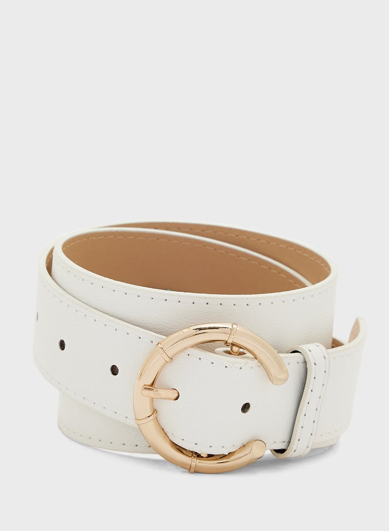 ELLA Round Buckle Wide Belt - Image 1