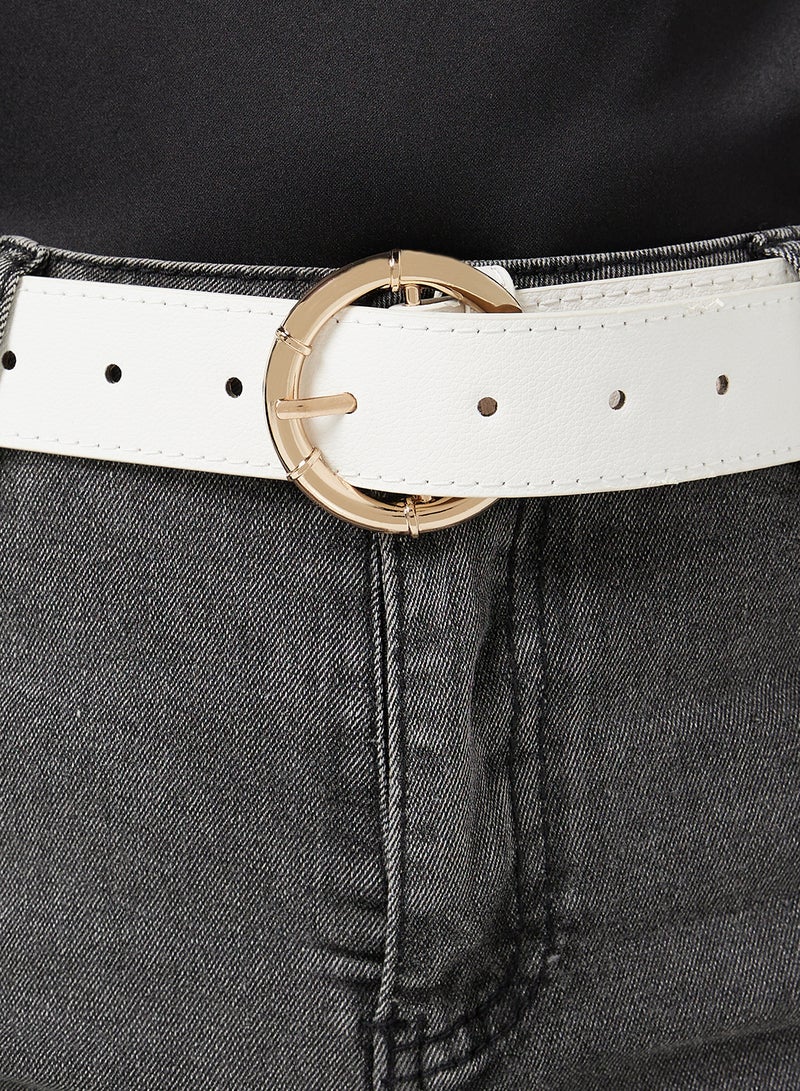 ELLA Round Buckle Wide Belt - Image 4