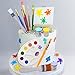 SONICEBUY 26 Pcs Art Cake Topper Paint Cake Decorations Painting Cake Toppers include Paint Pen Brush Painting Bucket Palette for Kids Birthday Baby Shower Art Themed Party Cake Decoration Supplies - Image 2