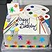 SONICEBUY 26 Pcs Art Cake Topper Paint Cake Decorations Painting Cake Toppers include Paint Pen Brush Painting Bucket Palette for Kids Birthday Baby Shower Art Themed Party Cake Decoration Supplies - Image 4