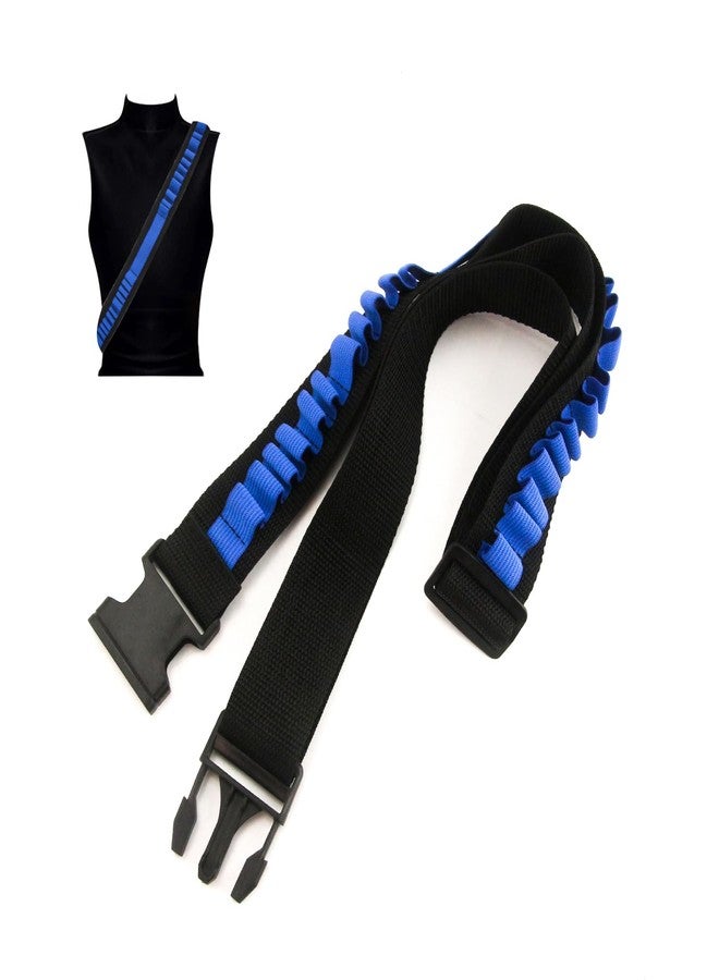 TORMEN Bullet Shoulder Strap Darts Bandolier, Compatible for Nerf Elite Series Leather Case Belt Kit-Blue Black - Image 1