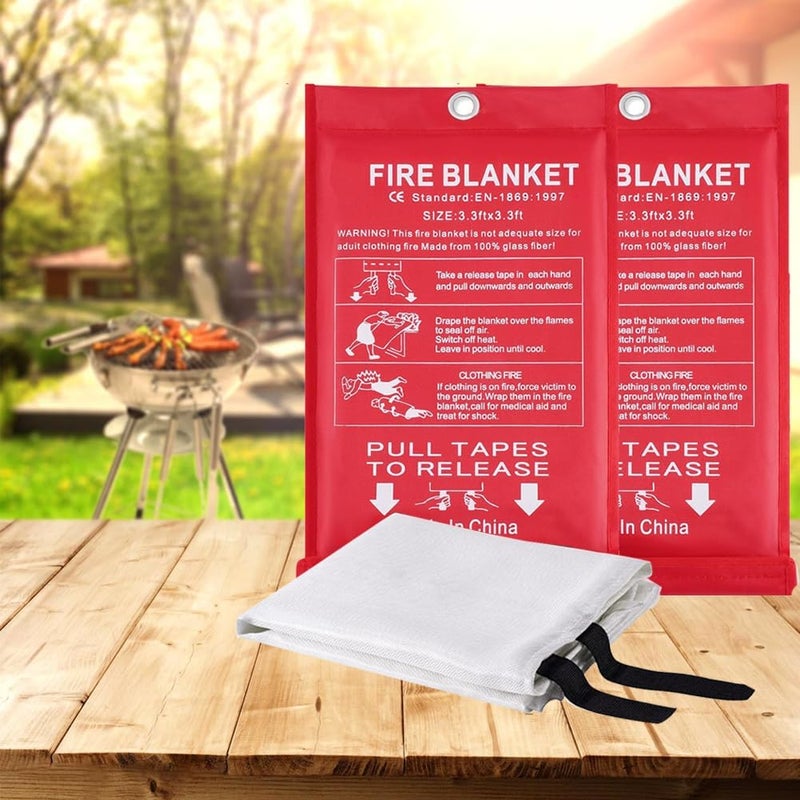 svk dream SVK DREAM Soft Case Fire Blanket，Special Fire Extinguishing Equipment for Escape, Tools Suitable for Home(Size:100cmX 100cm)  - Image 1