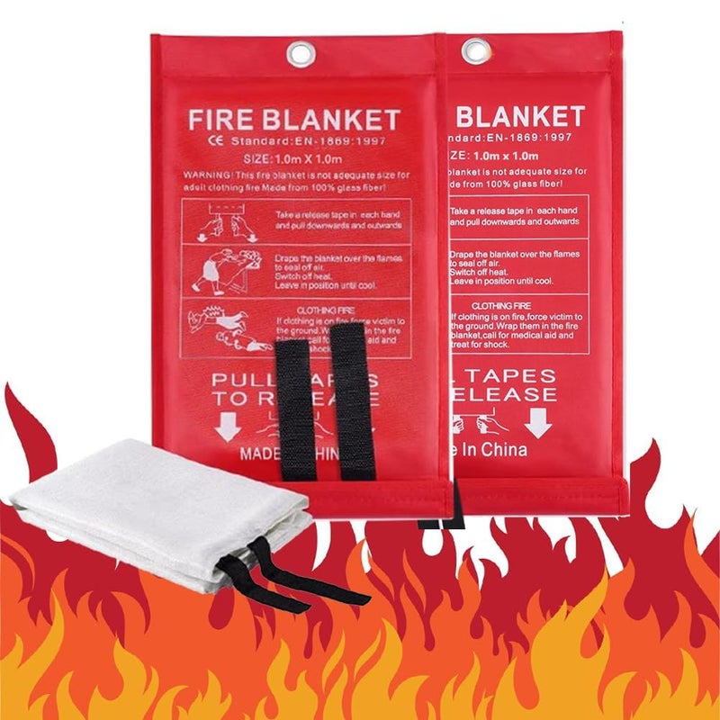 svk dream SVK DREAM Soft Case Fire Blanket，Special Fire Extinguishing Equipment for Escape, Tools Suitable for Home(Size:100cmX 100cm)  - Image 2