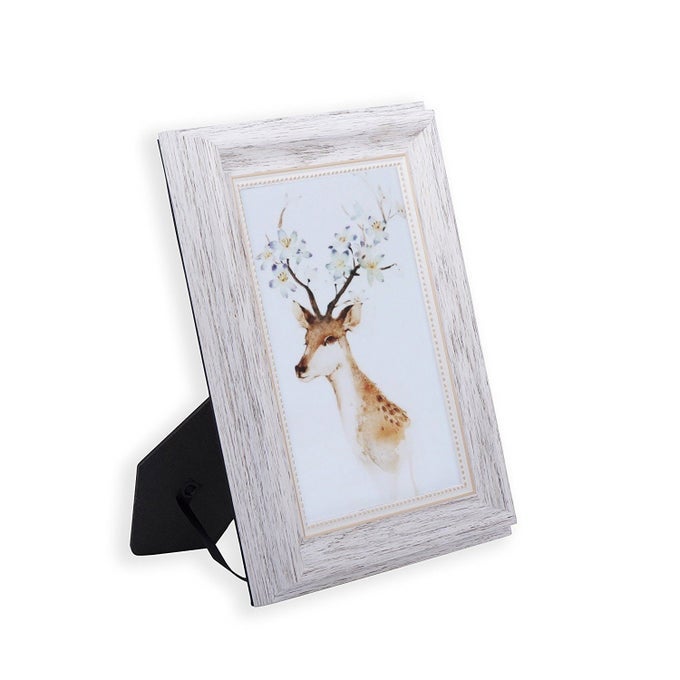PICTURE FRAME 5X7 VINTAGE PORTRAIT PHOTO FRAMES RETRO LANDSCAPE HORIZONTAL POSTER FRAME STANDING OR WALL MOUNTABLE BIRTHDAY GIFT FOR PARENTS WOMAN WEDDING ANNIVERSARY 7X5 INCH WHITE