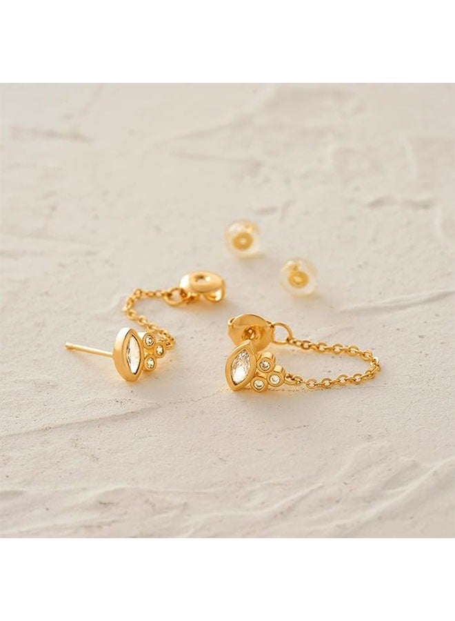 Mevecco Women Earrings Gold Stud 14K Gold Filled Small Simple Handmade Hypoallergenic Everyday Jewelry - Image 5